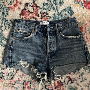 AGOLDE RAW HEM JEAN SHORTS
